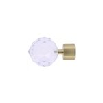 Embout boule diamant pour barre � rideau m�tal dor� �28mm mobois