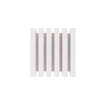 Embout cube stri� pour barre � rideau bois de h�tre blanc �28mm mobois