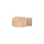 Embout cylindre pour barre � rideau effet cannage beige �28mm mobois