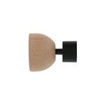 Embout cylindre pour tringle  rideau bois et mtal noir . 2, 8 mobois