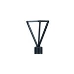 Embout triangle pour barre à rideau en fil fer goodhome 19 mm araxos noir Embout triangle pour barre à rideau en fil fer goodhome 19 mm araxos noir