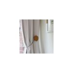 Embrasse � rideaux aimant�e hexagone en bois, madeco iro