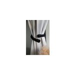 Embrasse � rideaux flexible torsad�e noir, madeco orto