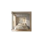 Ensemble de colonnes et caissons suspendus effet ch�ne gris� avec miroir goodhome atomia h. 225 x l. ...