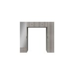 Ensemble de colonnes et caissons suspendus effet chne gris avec miroir goodhome atomia h. 225 x l. ...