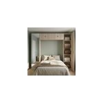 Ensemble de colonnes et caissons suspendus effet ch�ne avec miroir goodhome atomia h. 225 x l. 250 x ...