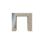 Ensemble de colonnes et caissons suspendus effet chne avec miroir goodhome atomia h. 225 x l. 250 x ...