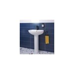 Ensemble lavabo et colonne en c�ramique blanc tasi goodhome