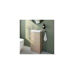 Meuble lave - mains effet ch�ne l. 44 cm imandra + plan vasque terrazzo, goodhome