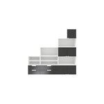 Ensemble de meubles de rangement sous pente et / ou comble blancs et anthracite brillant goodhome atomia ... Ensemble de meubles de rangement sous pente et / ou comble blancs et anthracite brillant goodhome atomia ...