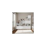 Ensemble de meubles de rangement sous pente et / ou comble blancs brillants goodhome atomia h. 187, 5 ...