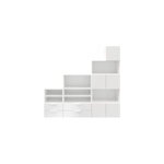 Ensemble de meubles de rangement sous pente et / ou comble blancs brillants goodhome atomia h. 187, 5 ... Ensemble de meubles de rangement sous pente et / ou comble blancs brillants goodhome atomia h. 187, 5 ...