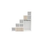 Ensemble de meubles de rangement sous pente et / ou comble blancs et effet chêne goodhome atomia h. 187, ... Ensemble de meubles de rangement sous pente et / ou comble blancs et effet chêne goodhome atomia h. 187, ...