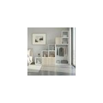 Ensemble de meubles de rangement sous pente et / ou comble blancs et effet ch�ne goodhome atomia h. 187, ...