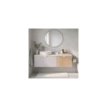 Ensemble meubles de salle de bains kentia l. 100 cm beige cachemire et effet ch�ne avec plan de toilette ...
