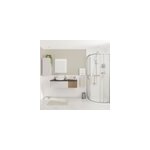Ensemble meubles de salle de bains kentia l. 120 cm beige cachemire et effet noyer avec plan de toilette ...
