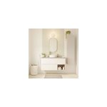 Ensemble meubles de salle de bains kentia l. 120 cm blanc mat et beige cachemire avec plan de toilette ...