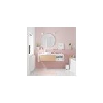 Ensemble meubles de salle de bains kentia l. 120 cm effet chne et blanc mat avec plan de toilette cadlia ...