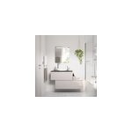 Ensemble meubles de salle de bains kentia beige cachemire avec plan de toilette cadlia effet marbre ...