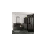 Ensemble meubles de salle de bains kentia noir mat et effet chne avec plan de toilette cadlia effet ...