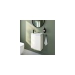 Meuble vasque suspendu blanc mat l. 44 cm imandra + plan vasque terrazzo, goodhome