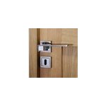 Ensemble poigne de porte sur rosace plat  visser monceau chrisligne nickel mat, chrom gris 50mm