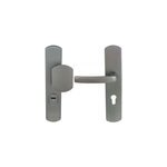 Ensemble poignes rectangulaires aluminium porte blinde chrisligne entraxe 195 mm