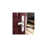 Ensemble poigne sur plaque droit cylindre goodhome porcelaine vras blanc l. 115mm x l. 45mm entraxe ...