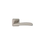 Ensemble poign�e sur rosace carr� � visser goodhome irvil effet nickel satin gris �52. 5mm