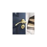 Rosace de fonction rond � visser � serrure goodhome duod effet laiton or �50mm