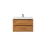 Meuble vasque suspendu effet noyer l. 100 cm imandra + plan vasque blanc céramique nira, goodhome Meuble vasque suspendu effet noyer l. 100 cm imandra + plan vasque blanc céramique nira, goodhome