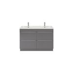 Meuble vasque à poser gris brillant l. 120 cm imandra + plan double vasque blanc résine mila, goodhome ... Meuble vasque à poser gris brillant l. 120 cm imandra + plan double vasque blanc résine mila, goodhome ...