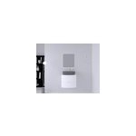 Ensemble salle de bains l. 70 cm meuble sous vasque + plan de toilette blanc brillant vague