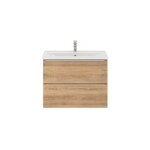 Meuble vasque suspendu faible profondeur effet chêne l. 80 cm imandra + plan vasque blanc céramique nira, ... Meuble vasque suspendu faible profondeur effet chêne l. 80 cm imandra + plan vasque blanc céramique nira, ...