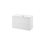 Meuble vasque suspendu blanc mat l. 100 cm imandra + plan vasque blanc céramique lana blanc, goodhome ... Meuble vasque suspendu blanc mat l. 100 cm imandra + plan vasque blanc céramique lana blanc, goodhome ...