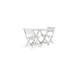 Ensemble table et 2 chaises de jardin marius aluminium gris city garden Ensemble table et 2 chaises de jardin marius aluminium gris city garden