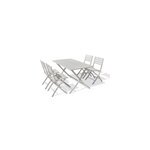 Ensemble table et 4 chaises de jardin marius aluminium gris city garden Ensemble table et 4 chaises de jardin marius aluminium gris city garden
