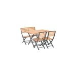Ensemble table de jardin avec 4 chaises teck jardiline porto rico