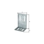 Equerre de bardage galvanise 53x66x158mm