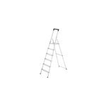 Escabeau en aluminium hailo 6 marches l. 40 hauteur de travail 3, 28 m