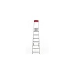 Escabeau escalux conforlux en aluminium 7 marches extra larges hauteur de travail 3, 42 m
