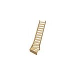 Escalier 1 / 4 tournant droit bois normandie l. 80 cm 13 marches sapin Escalier 1 / 4 tournant droit bois normandie l. 80 cm 13 marches sapin