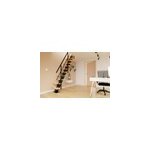 Escalier droit dona rampe aluminium marche en bois l. 2. 83 m Escalier droit dona rampe aluminium marche en bois l. 2. 83 m