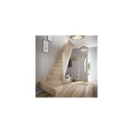 Escalier quart tournant droit avec contremarche fortia �pic�a coloris naturel 13 marches rapallo