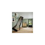 Escalier quart tournant droit fortia chêne et aluminium noir gagliano Escalier quart tournant droit fortia chêne et aluminium noir gagliano