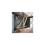 Escalier quart tournant droit fortia hêtre coloris naturel 13 marches siderno sans contremarches Escalier quart tournant droit fortia hêtre coloris naturel 13 marches siderno sans contremarches