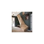 Escalier quart tournant gauche fortia hêtre coloris naturel 13 marches siderno avec contremarche Escalier quart tournant gauche fortia hêtre coloris naturel 13 marches siderno avec contremarche