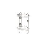 tagre d'angle de douche tenno avec ventouse acier chrom et abs goodhome