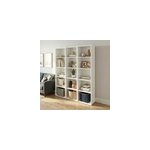 Etag�re biblioth�que blanche goodhome atomia h. 187, 5 x l. 150 x p. 35 cm