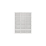 Etagre bibliothque blanche goodhome atomia h. 187, 5 x l. 150 x p. 35 cm